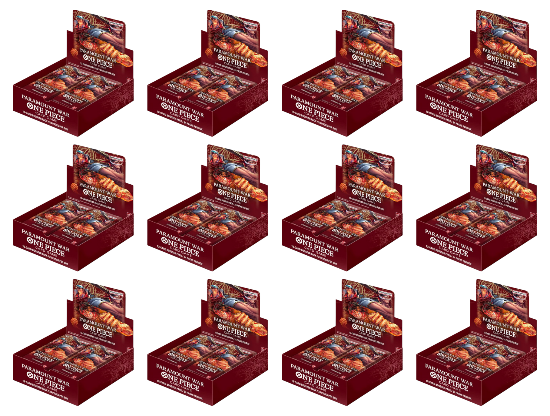 One Piece Card Game OP02 Paramount War Booster Display Case (12 Displays) Englisch