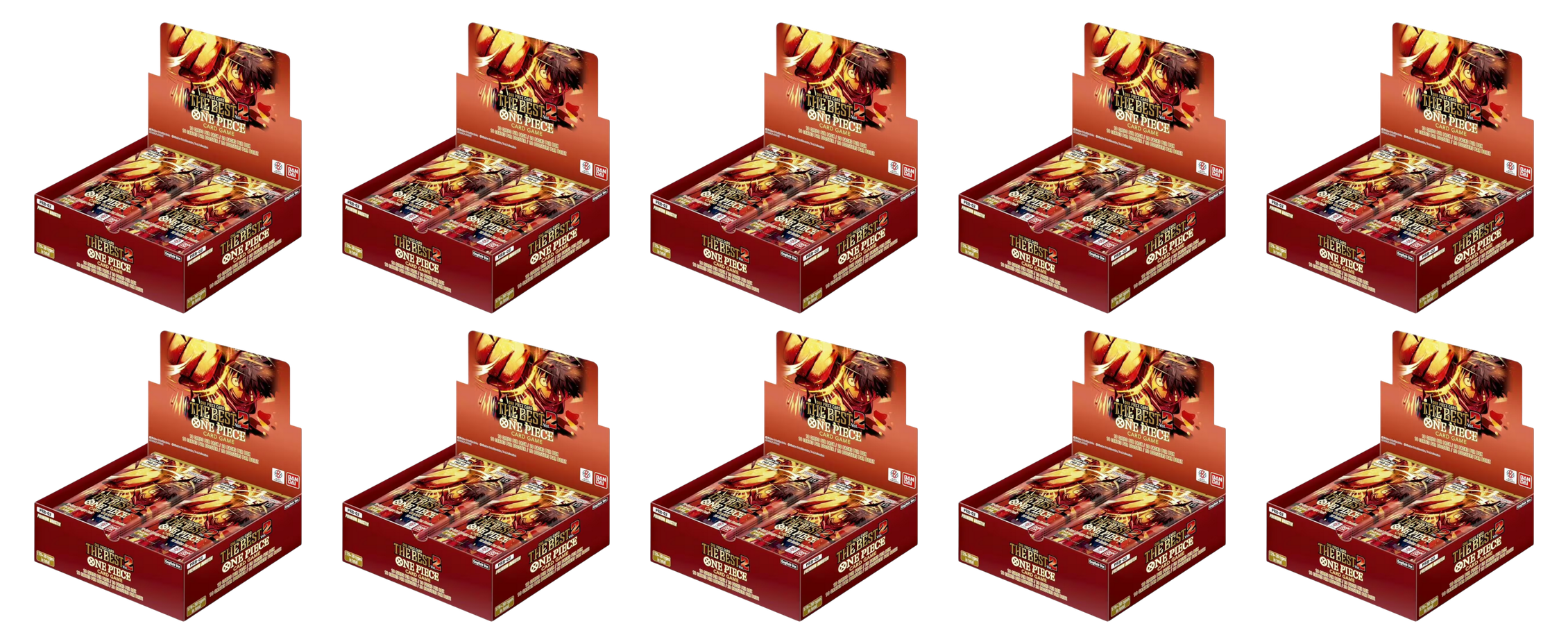 One Piece Card Game PRB02 The Best Vol.2 Booster Display Case (10 Displays) Englisch