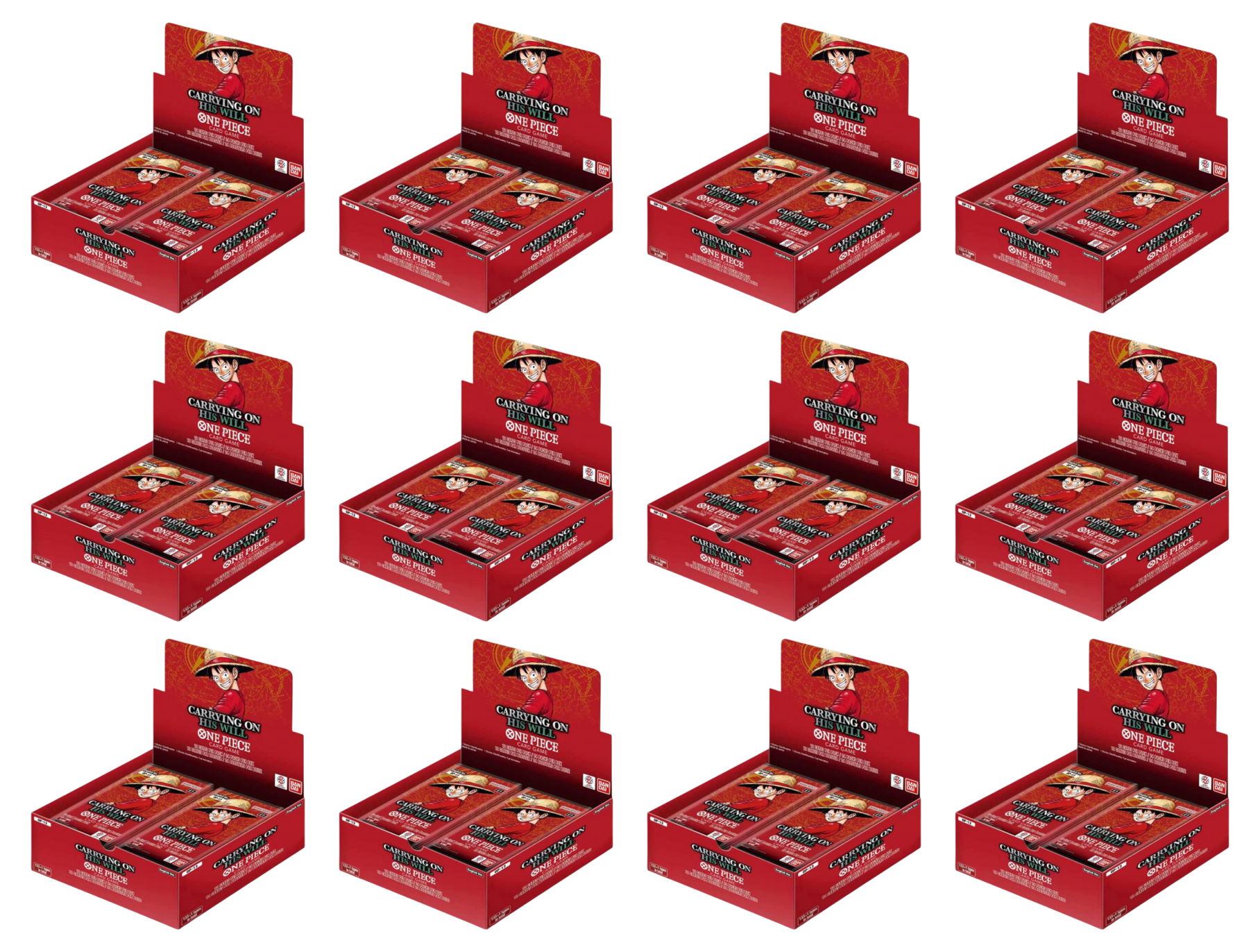 One Piece Card Game OP13 Carrying on his Will Booster Display Case (12 Displays) Englisch