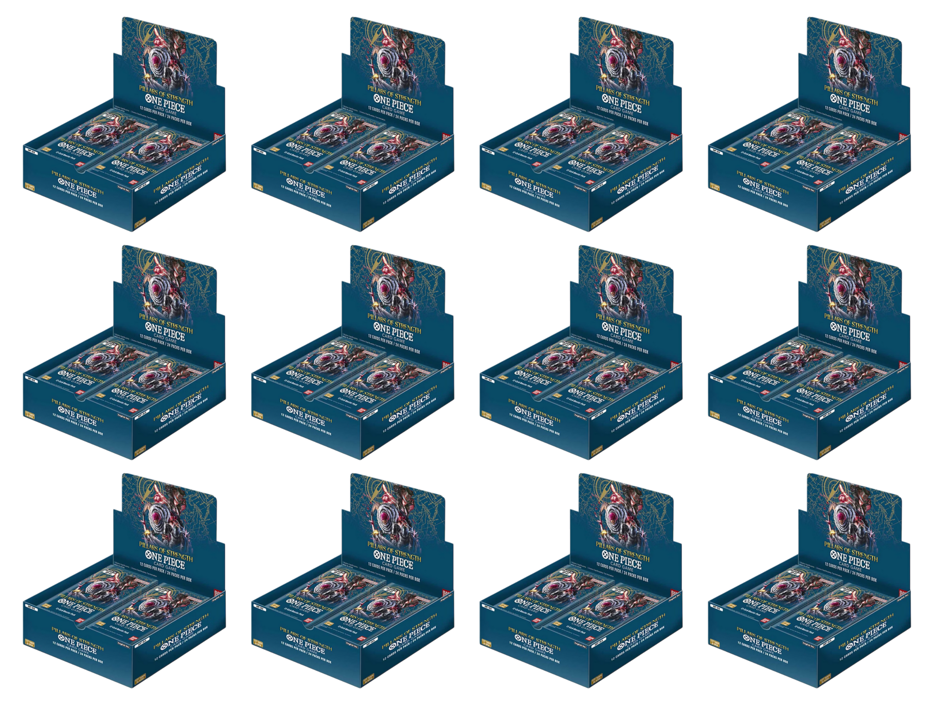 One Piece Card Game OP03 Pillars of Strength Booster Display Case (12 Displays) Englisch