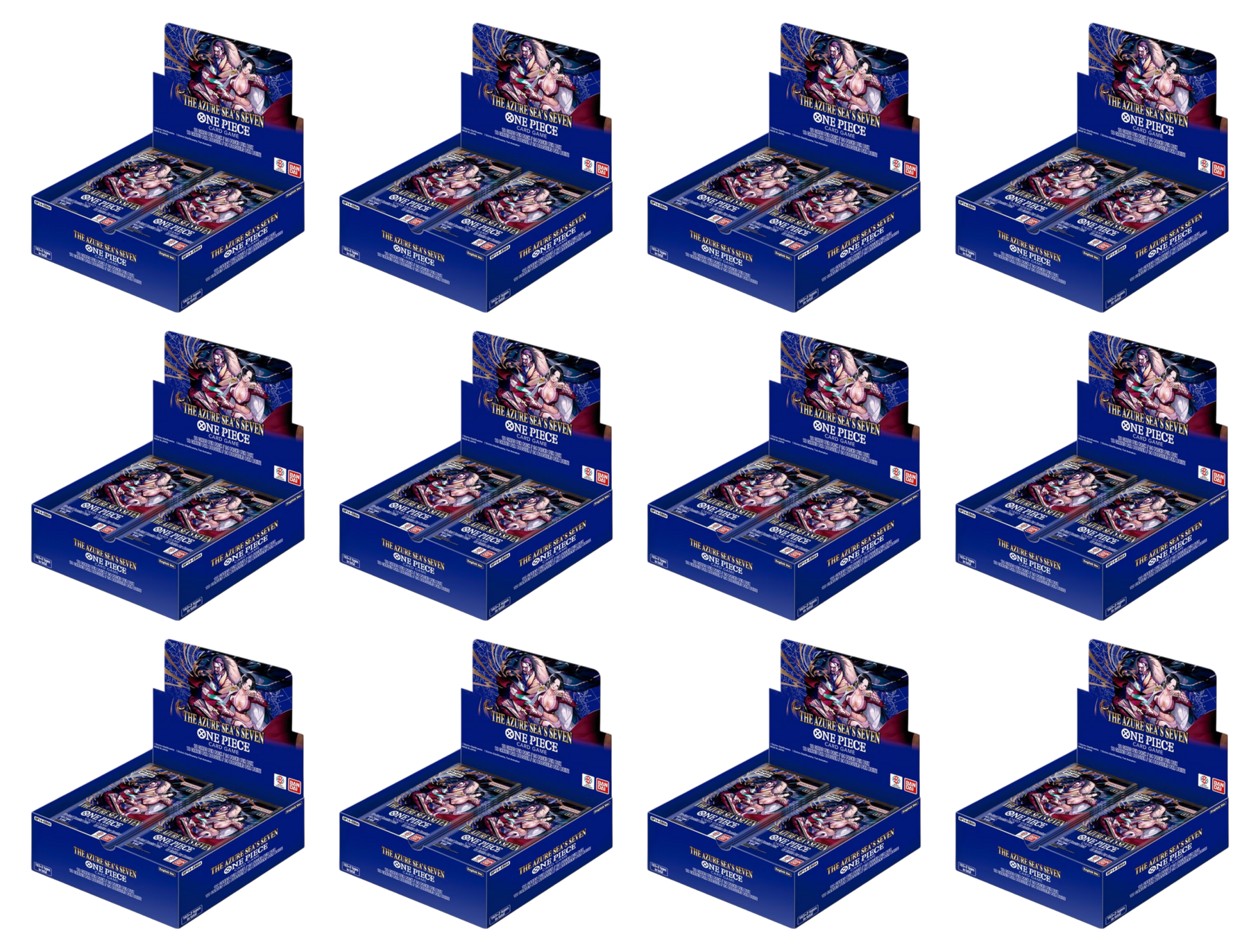 One Piece Card Game OP14 The Azure Sea's Seven Booster Display Case (12 Displays) Englisch