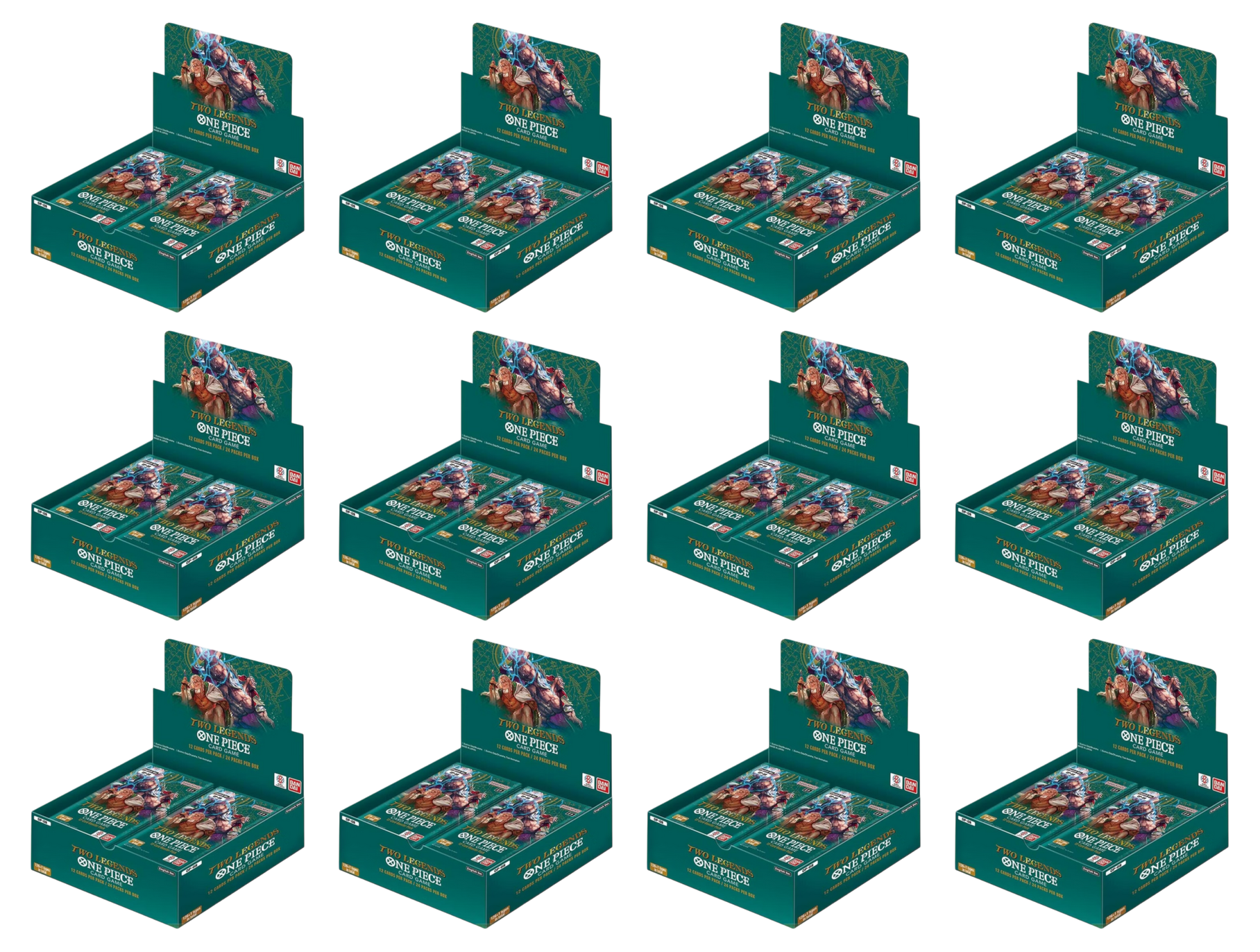 One Piece Card Game OP08 Two Legends Booster Display Case (12 Displays) Englisch
